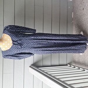 VTG Paquette 80s Nautical Floral Jumpsuit Size 10 Blue & White Grandma Whimsical